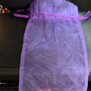 Purple Mesh Drawstring Bag